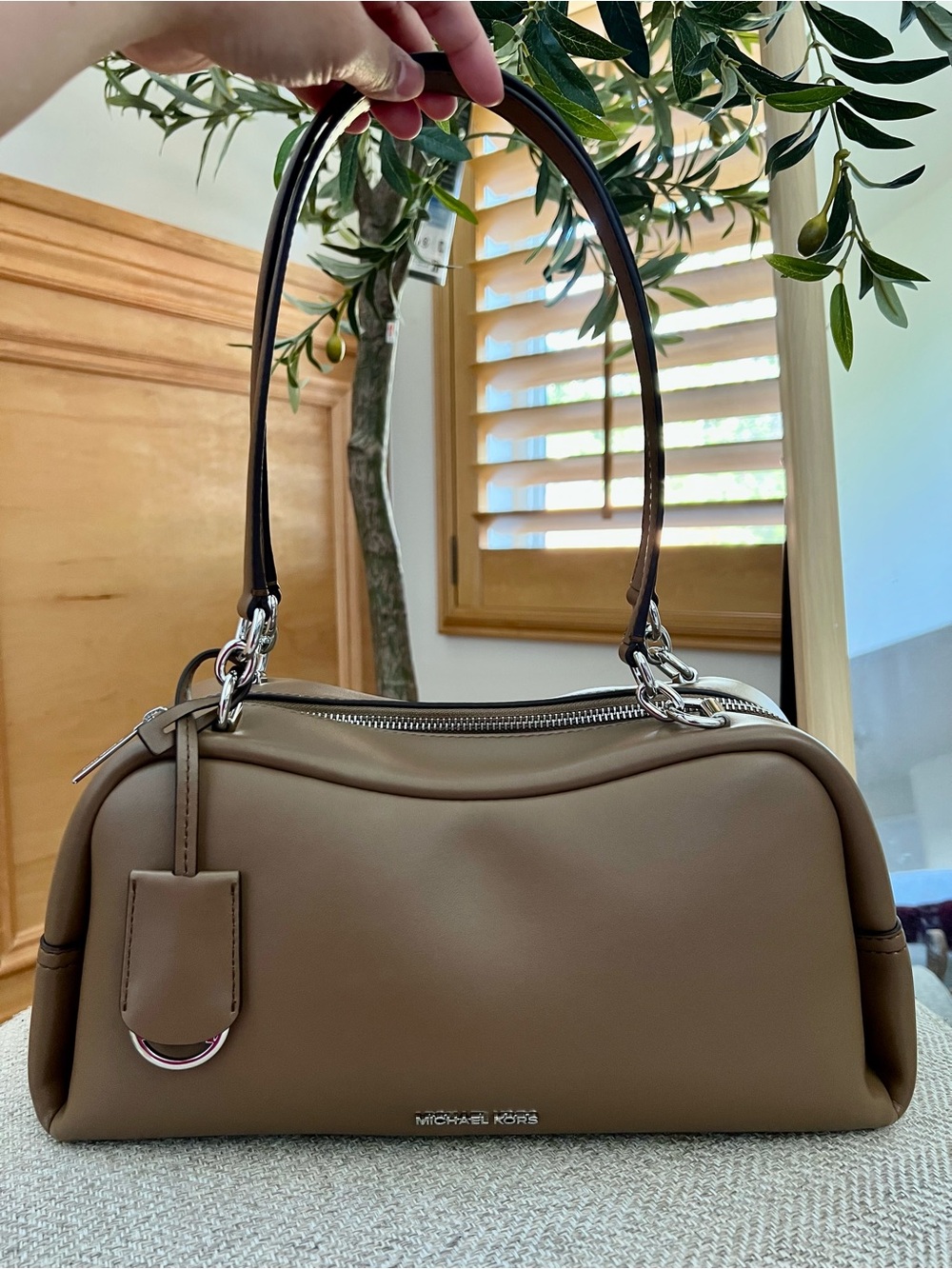 Michael Kors Cecily Shoulder Bag in Driftwood Color